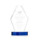 Goode Blue Polygon Crystal Trophy