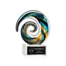 Gleason on Plated Crystal Clear Circle Glass Trophy