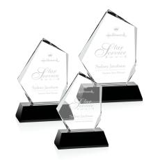 Lyons Black Unique Crystal Trophy - Crystal Trophies