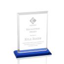 Villa Blue Rectangle Crystal Trophy