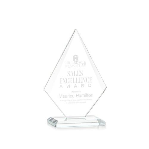 Awards and Plaques - Crystal Trophies - Lujan Clear Crystal Trophy