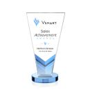 Reeves Full Color Sky Blue Polygon Crystal Trophy