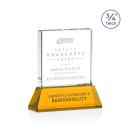 Landers on Helton Amber Square / Cube Crystal Trophy