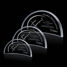 Figueroa Starfire Crescent Crystal Trophy - Crystal Trophies