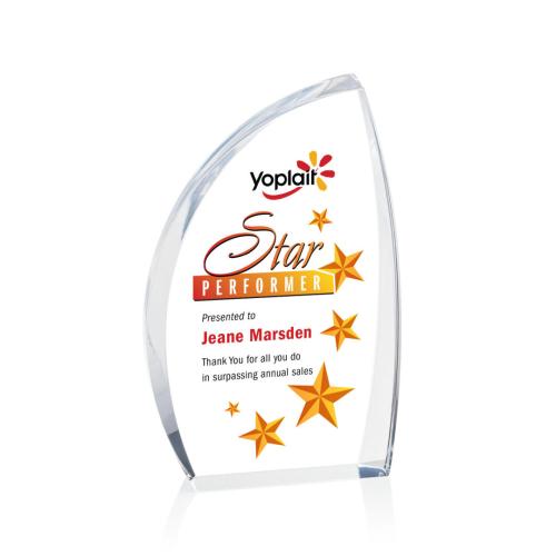 Awards and Plaques - Acrylic Trophies - Humphrey Full Color Clear Unique Acrylic Trophy