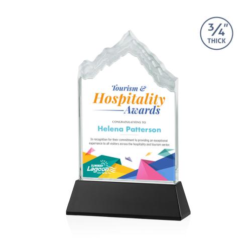 Awards and Plaques - Crystal Trophies - McGinnis Full Color on Helton Black Peaks Crystal Trophy