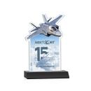 Top Gun Full Color Black Unique Crystal Trophy