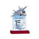 Top Gun Full Color Red Unique Crystal Trophy
