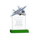 Top Gun Green Unique Crystal Trophy