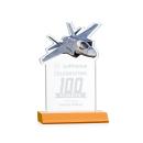 Top Gun Amber Unique Crystal Trophy