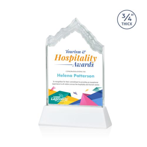Awards and Plaques - Crystal Trophies - McGinnis Full Color on Helton Fagan Peaks Crystal Trophy
