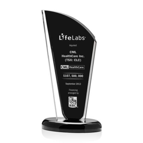 Awards and Plaques - Acrylic Trophies - Cohen Black Unique Acrylic Trophy