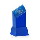 Knight Blue on Base Blue Towers Crystal Trophy