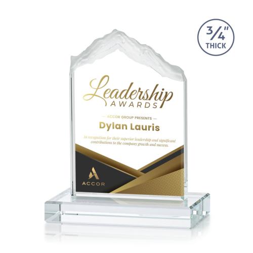 Awards and Plaques - Crystal Trophies - Lowery Full Color Starfire Peaks Crystal Trophy