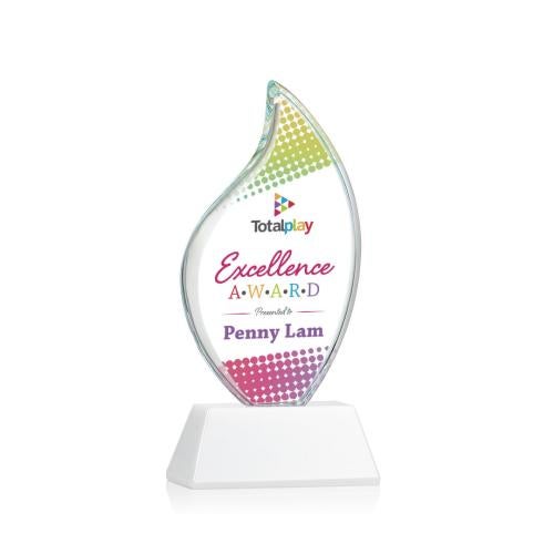 Awards and Plaques - Crystal Trophies - Teague Vividprint™ on Helton Fagan Flame Crystal Trophy