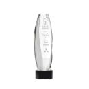 Hoover on Half Round Base Black Towers Crystal Trophy