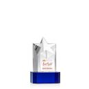 Weber Full Color on Corned Base Blue Crystal Trophy