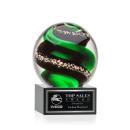 Boykin on Plated Crystal Base Black Globe Glass Trophy