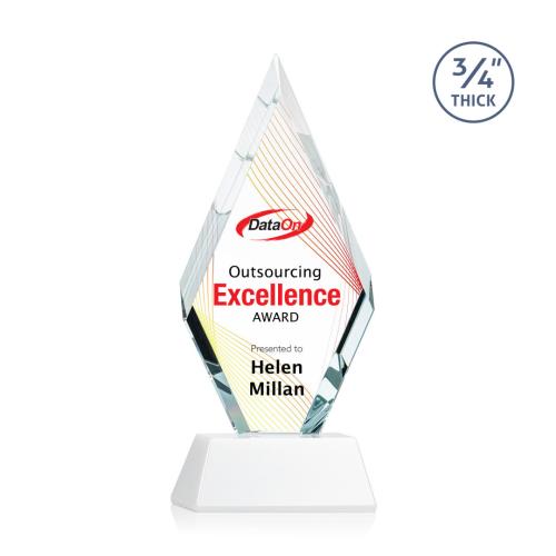 Awards and Plaques - Crystal Trophies - Richmond Full Color on Helton Fagan Crystal Trophy
