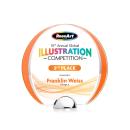Stanton Full Color Orange Circle Crystal Trophy