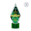 Richmond Full Color on Round Green Crystal Trophy