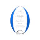 Lincoln Blue Tear Drop Crystal Trophy