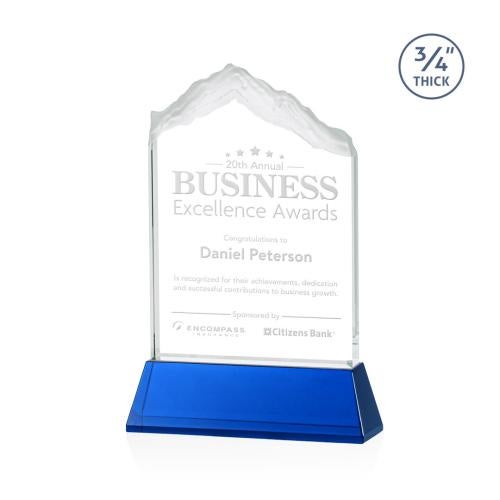 Awards and Plaques - Crystal Trophies - Lowery on Helton Blue Peaks Crystal Trophy