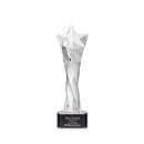 Arlington Star on Half Round Base Black Crystal Trophy