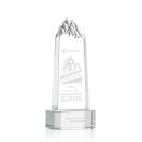 Himalayas Tower on Base Clear Peaks Crystal Trophy
