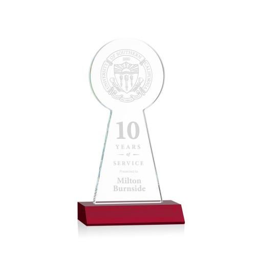 Awards and Plaques - Crystal Trophies - Laidlaw Tower Red Towers Crystal Trophy
