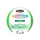 Stanton Full Color Green Circle Crystal Trophy