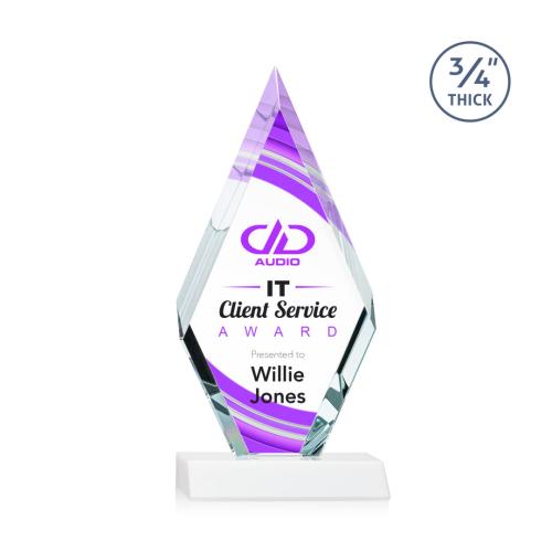 Awards and Plaques - Crystal Trophies - Richmond Full Color Fagan Crystal Trophy