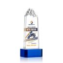 Himalayas Full Color on Base Blue Towers Crystal Trophy