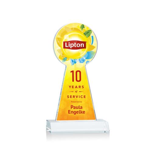 Awards and Plaques - Crystal Trophies - Laidlaw Full Color Clear Towers Crystal Trophy