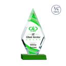 Richmond Full Color Green Crystal Trophy