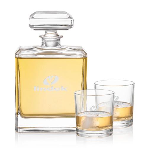 Custom Barware Glasses - Decanters - Maschito Decanter Set