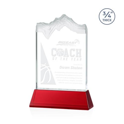 Awards and Plaques - Crystal Trophies - Castellanos on Helton Red Peaks Crystal Trophy