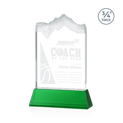 Awards and Plaques - Crystal Trophies - Castellanos on Helton Green Peaks Crystal Trophy