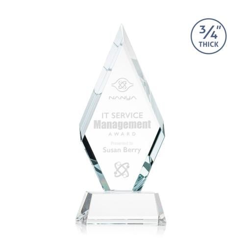 Awards and Plaques - Crystal Trophies - Richmond on Helton Base Clear Crystal Trophy