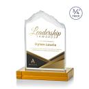 Lowery Full Color Amber Peaks Crystal Trophy