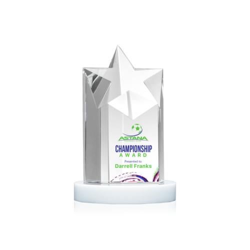 Awards and Plaques - Crystal Trophies - Weber Full Color on Charles Base Fagan Crystal Trophy