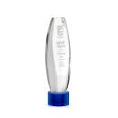 Hoover on Round Base Blue Towers Crystal Trophy