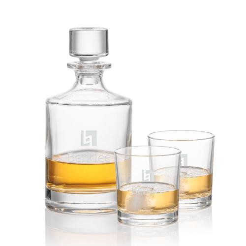Custom Barware Glasses - Decanters - Waldron Decanter Set