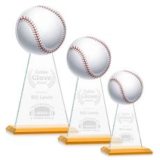 Edenwood Baseball Amber Towers Crystal Trophy - Baseball Trophies