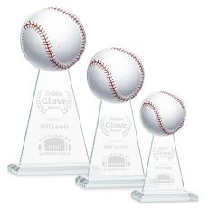 Edenwood Baseball Clear Towers Crystal Trophy - Baseball Trophies