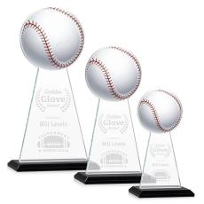 Edenwood Baseball Black Towers Crystal Trophy - Baseball Trophies