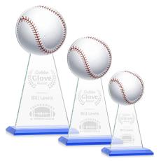 Edenwood Baseball Sky Blue Towers Crystal Trophy - Baseball Trophies