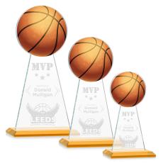 Edenwood Basketball Amber Towers Crystal Trophy - Trophies