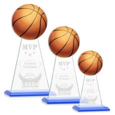 Edenwood Basketball Sky Blue Towers Crystal Trophy - Trophies