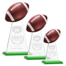 Edenwood Football Green Towers Crystal Trophy - Football Trophies